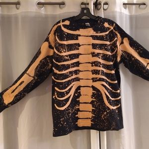 Hand painted, Skeleton, long sleeve shirt